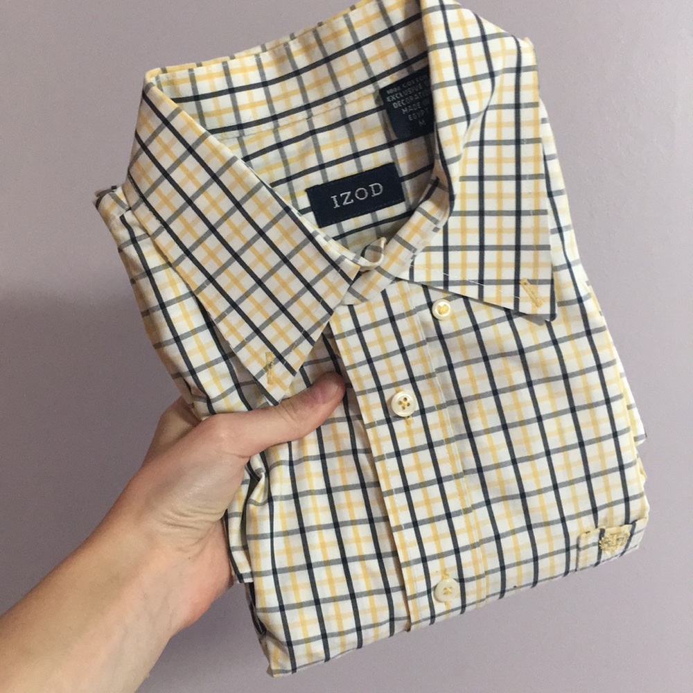 Men's Long Sleeve IZOD Dress Shirt Size Medium